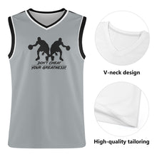 Load image into Gallery viewer, DCYG Dbl Black, Grey & White Mens Basketball Jersey Tank Top