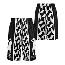Load image into Gallery viewer, DCYG Mens Bblack & White Mesh Basketball Shorts & Running Short Pants
