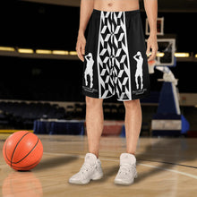 Load image into Gallery viewer, DCYG Mens Bblack & White Mesh Basketball Shorts & Running Short Pants