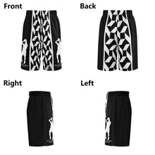 Load image into Gallery viewer, DCYG Mens Bblack & White Mesh Basketball Shorts & Running Short Pants