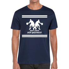 Load image into Gallery viewer, DCYG Mens White Dbl Hooper Cotton White logo & Black Printing T-Shirt