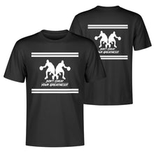 Load image into Gallery viewer, DCYG Mens White Dbl Hooper Cotton White logo & Black Printing T-Shirt