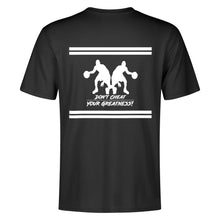 Load image into Gallery viewer, DCYG Mens White Dbl Hooper Cotton White logo & Black Printing T-Shirt