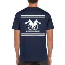 Load image into Gallery viewer, DCYG Mens White Dbl Hooper Cotton White logo & Black Printing T-Shirt