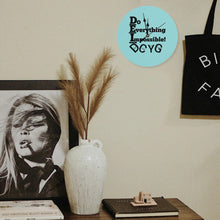 Load image into Gallery viewer, DCYG DEI 24 Black & Light Blue Wood Wall Clock Decorative Round Shape - No scale