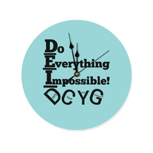 Load image into Gallery viewer, DCYG DEI 24 Black & Light Blue Wood Wall Clock Decorative Round Shape - No scale