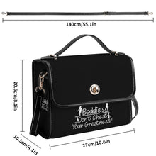 Load image into Gallery viewer, DCYG 24 FX BADDIES White Logo & Black PU Leather Satchel Bag
