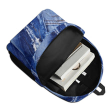 Load image into Gallery viewer, DCYG White Logo & Blue Denim Polyester Vintage Backpack