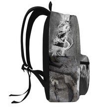 Load image into Gallery viewer, DCYG Grey Denim & White Logo Polyester Vintage Backpack