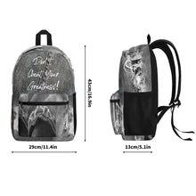Load image into Gallery viewer, DCYG Grey Denim & White Logo Polyester Vintage Backpack
