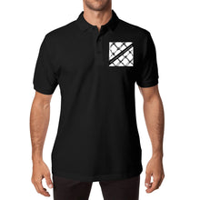 Load image into Gallery viewer, DCYG 45Dgr White Logo, Design & Black Adult Men Half printed Cotton Polo Shirt