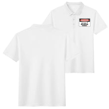 Load image into Gallery viewer, DCYG Caution Danger Logo Adult Men Half printed Cotton Polo Shirt