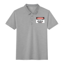 Load image into Gallery viewer, DCYG Caution Danger Logo Adult Men Half printed Cotton Polo Shirt