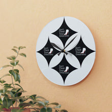 Load image into Gallery viewer, White Red Bottoms , Black & White Acrylic Wall Clock