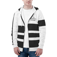 Load image into Gallery viewer, DEI Black Logo & Black Mens All Over Print Classic Zip Hoodie