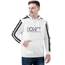 Load image into Gallery viewer, DONT D4XV Black Logo & White Mens All Over Print Warm Velvets Pair Of Hoodie