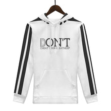 Load image into Gallery viewer, DONT D4XV Black Logo & White Mens All Over Print Warm Velvets Pair Of Hoodie