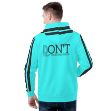 Load image into Gallery viewer, DONT D4XV Black Logo & Light Blue Mens All Over Print Warm Velvets Pair Of Hoodie