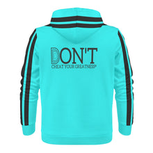 Load image into Gallery viewer, DONT D4XV Black Logo & Light Blue Mens All Over Print Warm Velvets Pair Of Hoodie