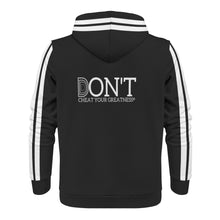 Load image into Gallery viewer, DONT D4XV White Logo, Stripes & Black Mens All Over Print Warm Velvets Pair Of Hoodie