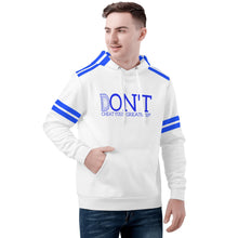 Load image into Gallery viewer, DONT D4XV Blue Logo, Stripes & White Mens All Over Print Warm Velvets Pair Of Hoodie