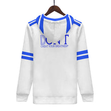 Load image into Gallery viewer, DONT D4XV Blue Logo, Stripes & White Mens All Over Print Warm Velvets Pair Of Hoodie