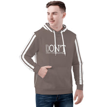 Load image into Gallery viewer, DONT D4XV White Logo, Stripes & Grey Mens All Over Print Warm Velvets Pair Of Hoodie
