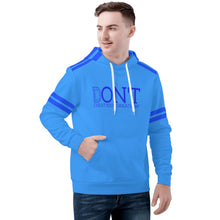 Load image into Gallery viewer, DONT D4XV Blue Logo, Stripes & Light Blue Mens All Over Print Warm Velvets Pair Of Hoodie