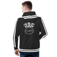 Load image into Gallery viewer, Royalty DON'T D4XV White Logo, Stripes & Black Mens All Over Print Warm Velvets Pair Of Hoodie