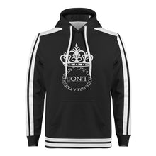 Load image into Gallery viewer, Royalty DON'T D4XV White Logo, Stripes & Black Mens All Over Print Warm Velvets Pair Of Hoodie
