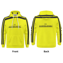 Load image into Gallery viewer, D.E.I. Black Logo, Stripes & Yellow Mens All Over Print Warm Velvets Pair Of Hoodie