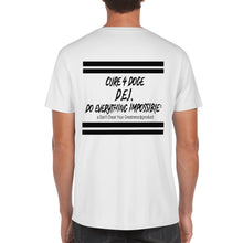 Load image into Gallery viewer, Cure 4 Doge Black Logo & Strips Back Printing T-Shirt