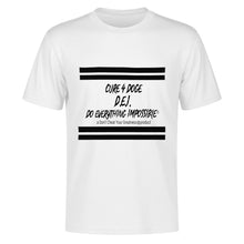 Load image into Gallery viewer, Cure 4 Doge Black Logo & Strips Back Printing T-Shirt