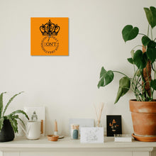 Load image into Gallery viewer, Royalty 24 Black Logo & Orange PVC and Square Wall Clock - No scale for Living Room Office