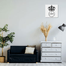 Load image into Gallery viewer, Royalty 24 Black Logo & White PVC and Square Wall Clock - No scale for Living Room Office