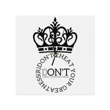Load image into Gallery viewer, Royalty 24 Black Logo & White PVC and Square Wall Clock - No scale for Living Room Office