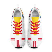 Load image into Gallery viewer, DEI SL25 Black Logo, Red Stripes & Multi Color Design Adult EVA Mesh Walking Running Shoes