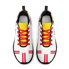 Load image into Gallery viewer, DEI SL25 Black Logo, Red Stripes & Multi Color Design Adult EVA Mesh Walking Running Shoes