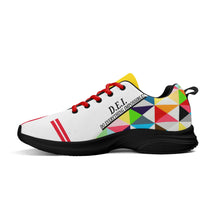 Load image into Gallery viewer, DEI SL25 Black Logo, Red Stripes & Multi Color Design Adult EVA Mesh Walking Running Shoes