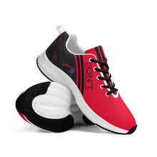 Load image into Gallery viewer, Striker 25s Black Logo & Red Adult EVA Mesh Walking Running Shoes