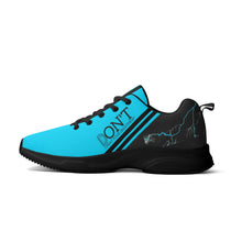 Load image into Gallery viewer, Striker 25s Black Logo & Light Blue Adult EVA Mesh Walking Running Shoes