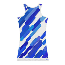Load image into Gallery viewer, 25 SX Blue ,White & Blue Logo Womens Summer Dresses Sexy Wrap Hip Mini Slim Fitted Dress