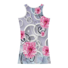 Load image into Gallery viewer, 25 SX Gray & Pink Floral Womens Summer Dresses Sexy Wrap Hip Mini Slim Fitted Dress