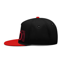 Load image into Gallery viewer, UX Red Logo Black & Red Snapbacks
