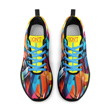 Load image into Gallery viewer, UX Red Logo, Blue , Red Strips & Yellow Adult EVA Mesh Walking Running Shoes