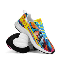 Load image into Gallery viewer, UX Red Logo, Blue , Red Strips & Yellow Adult EVA Mesh Walking Running Shoes
