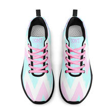 Load image into Gallery viewer, UX Pink Logo, Light Blue , Pink Strips & Light Blue Adult EVA Mesh Walking Running Shoes