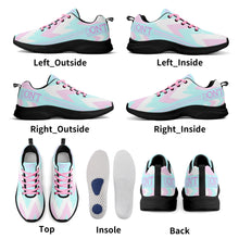 Load image into Gallery viewer, UX Pink Logo, Light Blue , Pink Strips & Light Blue Adult EVA Mesh Walking Running Shoes