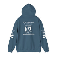 Load image into Gallery viewer, Black People DEI white Logo Cozy Unisex Heavy Blend™ Hooded Sweatshirt - Perfect for Chill Days and Gatherings