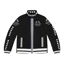 Load image into Gallery viewer, DCYG Racing Fans White Logo & Black Unisex Puffer Jacket (AOP)